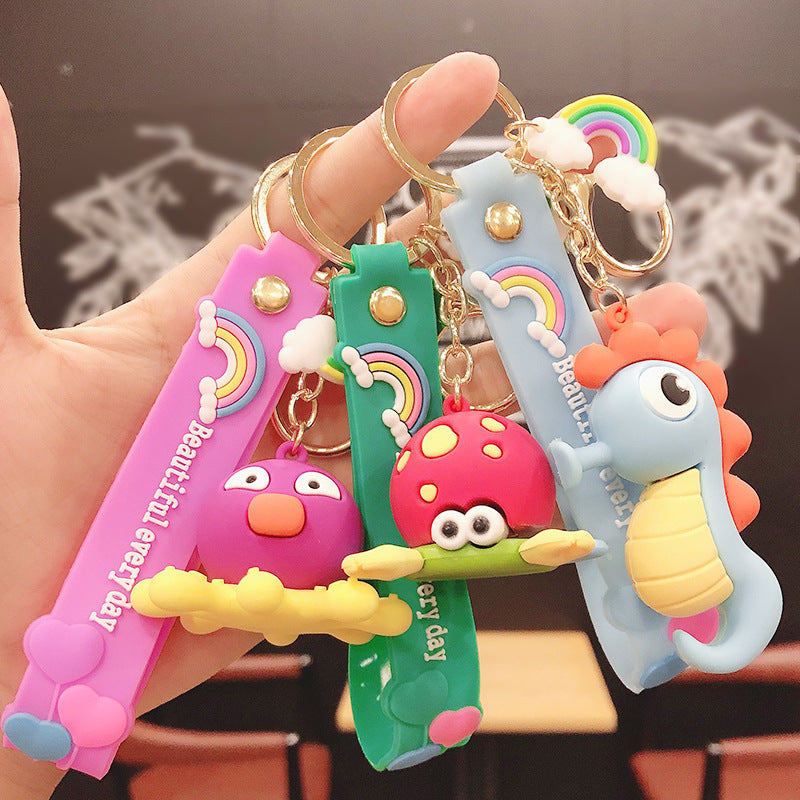 Llavero De Vida Marina De Dibujos Animados De Silicona al por mayor